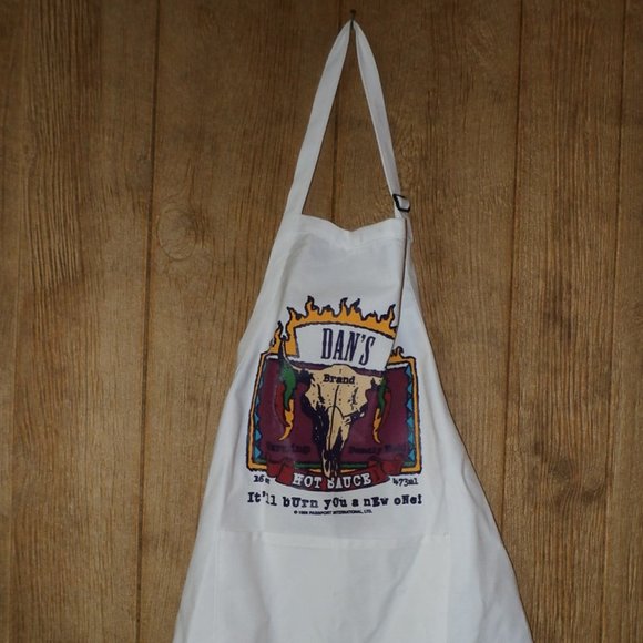 NEW Dan's Hot Sauce "It'll Burn You A New One" Cooking Apron - Picture 2 of 8